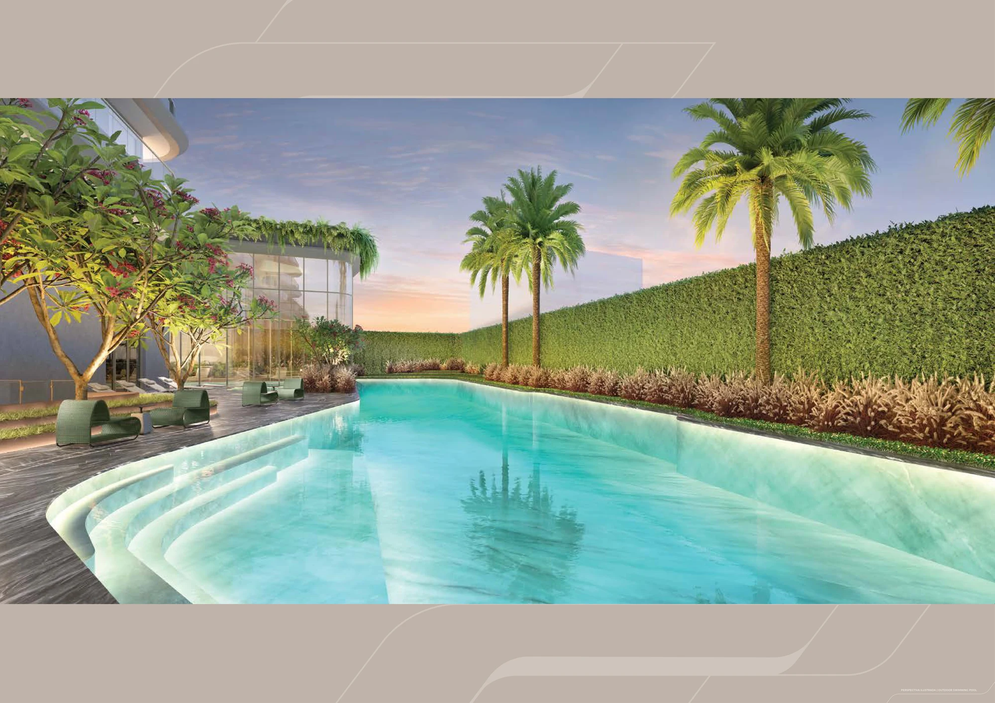 Outdoor Swimming Pool - Piscina descoberta com deck molhado e solarium (Página 38 do Book)